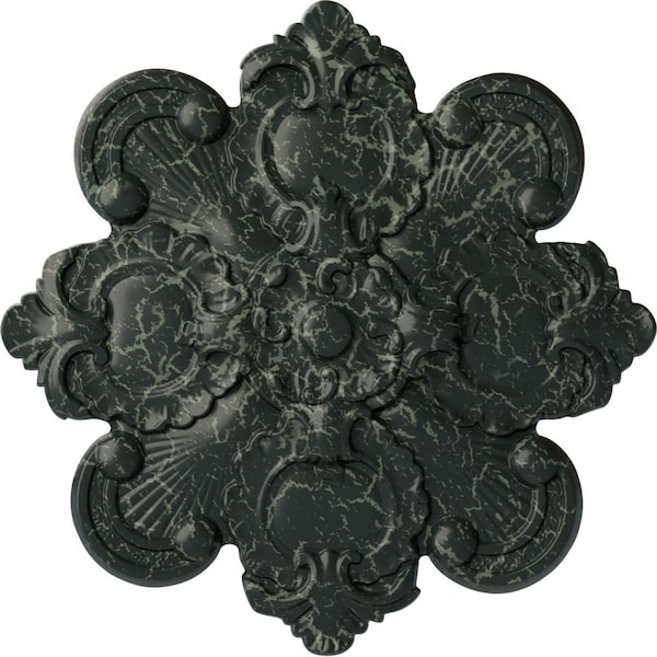 Ekena Millwork Katheryn Ceiling Medallion, Hand-Painted Painted Turtle Crackle, 18 1/8"OD x 1 1/4"P CM18KAPTC - main